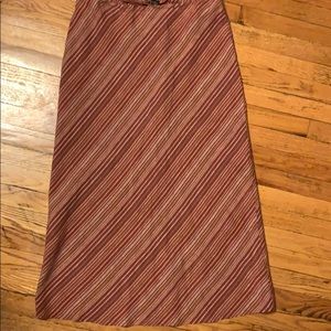 Lane Bryant Striped Linen Drawstring Skirt